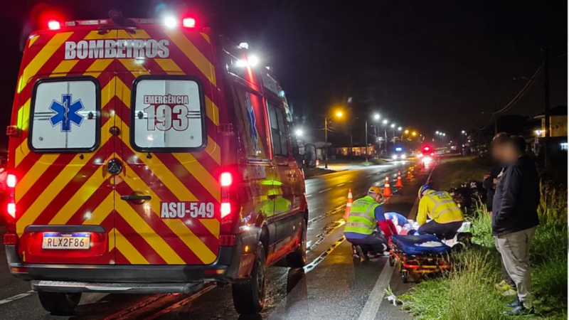 Casal é atropelado durante a madrugada em Araranguá; motorista foge do local