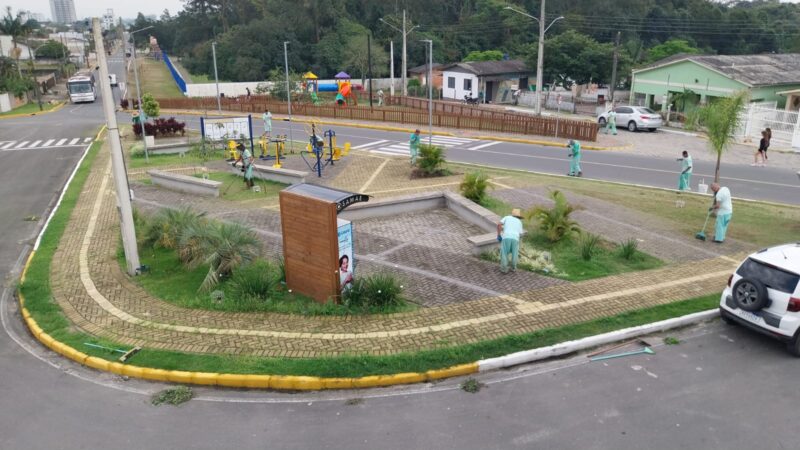 Projeto Recomeçar promove limpeza e conservação em espaços públicos de Araranguá