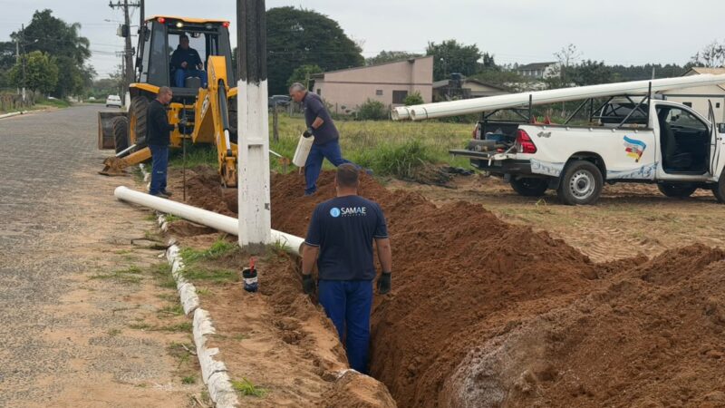 SAMAE amplia rede de água em mais de 1,5 mil metros para atender novo parque industrial de Araranguá