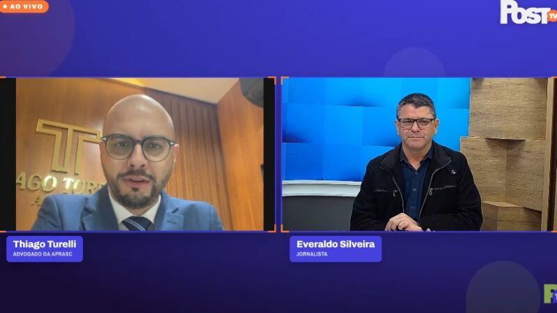 Atuação jurídica, câmeras corporais e suporte à categoria: Thiago Turelly detalha ações da Aprasc no Post Notícias