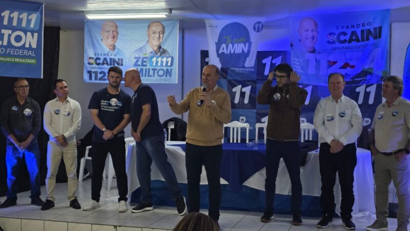 Coloninha reúne lideranças em apoio a Evandro Scaini e Zé Milton em Araranguá