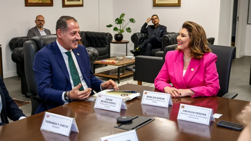Governadora em exercício recebe embaixador da Geórgia e trata de investimentos em Santa Catarina