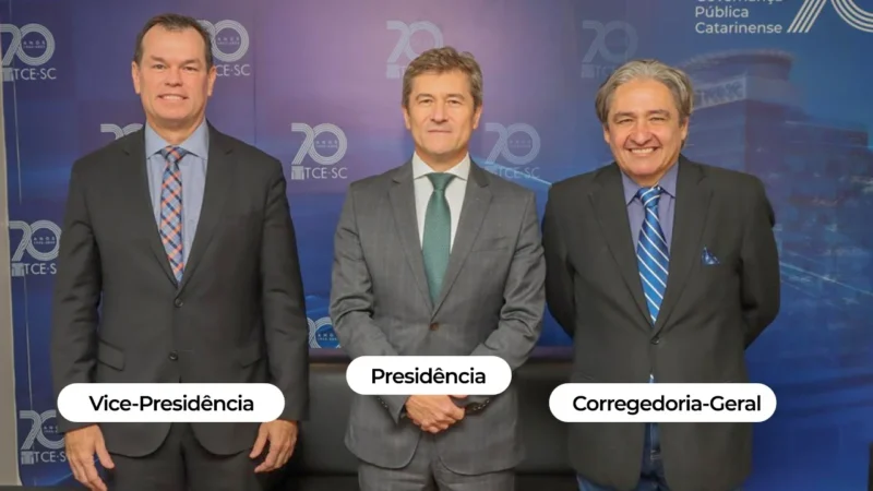 TCE/SC elege José Nei Ascari, Adircélio Ferreira Júnior e Aderson Flores para nova direção