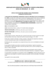 EDITAL DE CONVOCAÇÃO – AAPIA