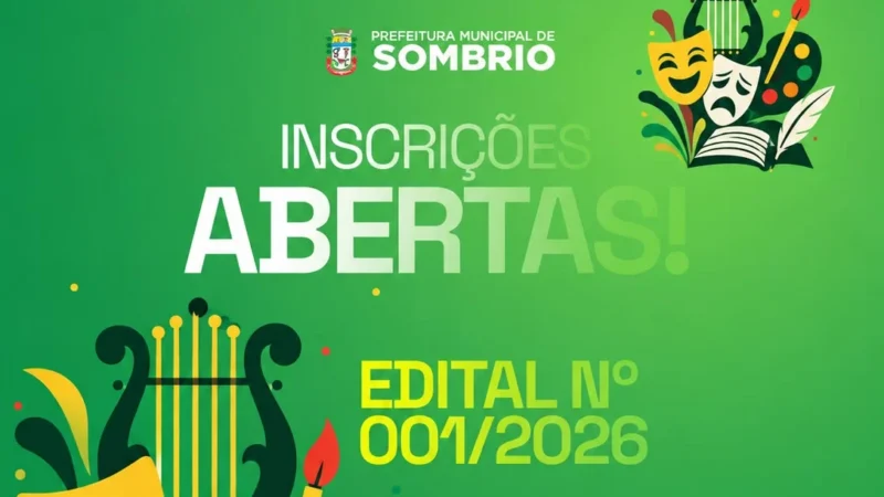 Inscrições para edital da Aldir Blanc em Sombrio encerram nesta sexta-feira