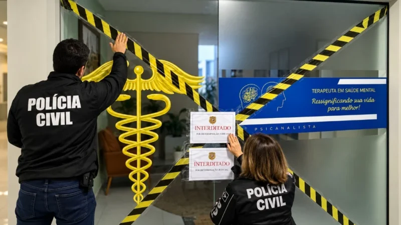 Polícia Civil interdita consultório em Araranguá durante investigação de supostos crimes sexuais