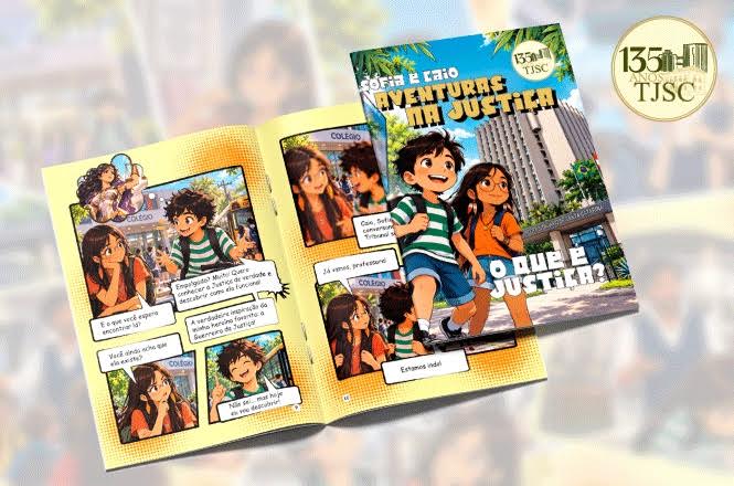 TJSC lança revista em quadrinhos para aproximar crianças do universo da Justiça